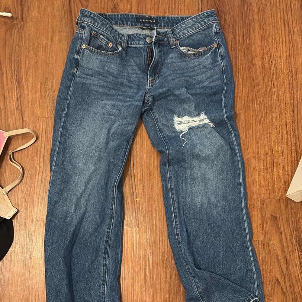 Aeropostale Blue Distressed Women Jeans